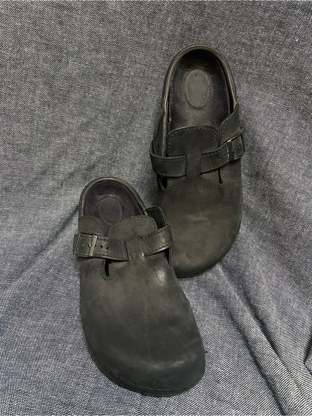 Men's Birkenstock Black 46 (13-13.5) Tatami Suede Leather Clog